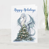 クリスマスホリデー ウィンター ドラゴン スノー カード (正面)