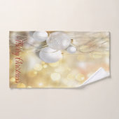 クリスマスホリデー – エレガントクリスマスボール バスタオルセット (ハンドタオル)