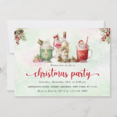 クリスマスホリデー カクテルパーティー 招待状 (正面)