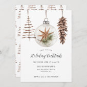 クリスマスホリデー カクテルパーティー 招待状 (正面/裏面)