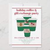 クリスマスホリデー　コーヒー＆ギフト交換会 招待状 (正面)