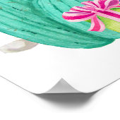 クリスマスホリデー サボテン 砂漠 南西プリント ポスター (角)