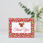 クリスマスホリデー サンキュー ポストカード ポストカード (スタンド正面)