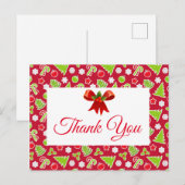 クリスマスホリデー サンキュー ポストカード ポストカード (正面/裏面)