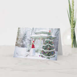 クリスマスホリデー – ハッピーホリデークリスマスシーンガール シーズンカード