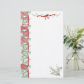 クリスマスホリデー_ハッピーホリー日 便箋 (スタンド正面)