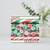 クリスマスホリデー フェスティブ キャンディーケーン&ハードキャンディ シーズンカード (スタンド正面)