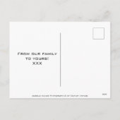 クリスマスホリデー フェスティブ ペッパーミント キャンディー ケーンズ シーズンポストカード (裏面)