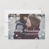 クリスマスホリデー フォトカード クリスマスカップル 招待状 (正面)