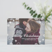 クリスマスホリデー フォトカード クリスマスカップル 招待状 (スタンド正面)