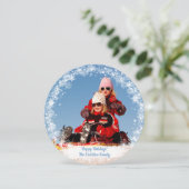 クリスマスホリデー – フォトスノーフレークFrame Temp シーズンカード (スタンド正面)