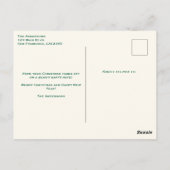 クリスマスホリデー フォト ファン テディベア パイロット ポストカード (裏面)