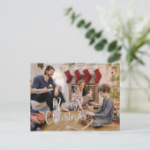 クリスマスホリデー フォト 挨拶 ポストカード (スタンド正面)