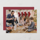 クリスマスホリデー フォト 挨拶 ポストカード (正面/裏面)