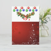 クリスマスホリデー フラット グリーティング カード (スタンド正面)
