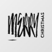 クリスマスホリデー モダン タイポグラフィ 窓 ウィンドウサイン (シート)