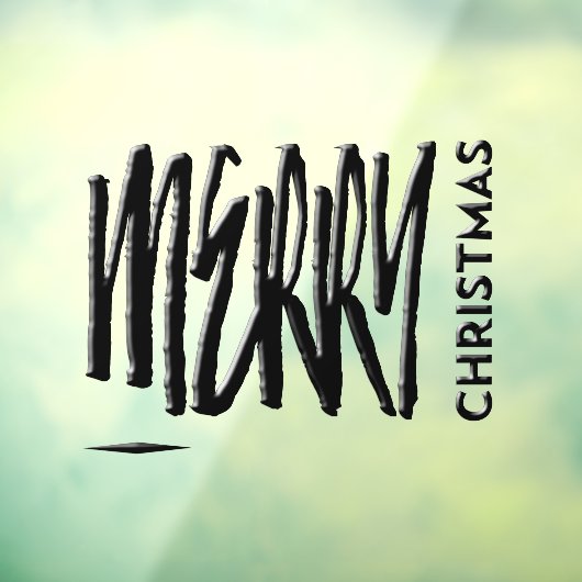 クリスマスホリデー モダン タイポグラフィ 窓 ウィンドウサイン (シート3)