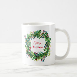 クリスマスホリデー リース コーヒーマグカップ