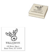 クリスマスホリデー ルドルフ ザ リンデア アドレス ラバースタンプ (押印)