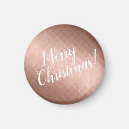 クリスマスホリデー ローズゴールド シック デザイン マグネット