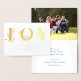 クリスマスホリデーJoy モダンフローラの概要写真 箔カード