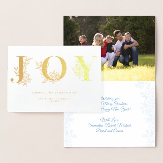 クリスマスホリデーJoy モダンフローラの概要写真 箔カード (ディスプレー)