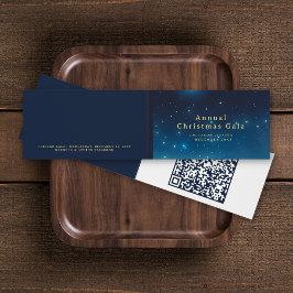 クリスマスホリデーQRコード折り畳みカード