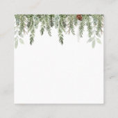 クリスマスホリデーRSVP QRコード格納装置カード スクエア名刺 (裏面)