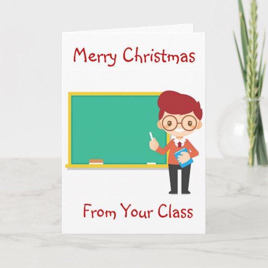 クリスマスホリドの特別先生のための狡猾な木 シーズンカード (正面)