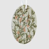 クリスマスホリーかわいらしアンティーク挨拶 オーナメント (正面)