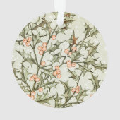 クリスマスホリーかわいらしアンティーク挨拶 オーナメント (裏面)