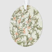 クリスマスホリーかわいらしアンティーク挨拶 オーナメント (正面)