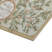 クリスマスホリーかわいらしアンティーク挨拶 カッティングボード (角)