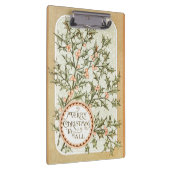 クリスマスホリーかわいらしアンティーク挨拶 クリップボード (右)