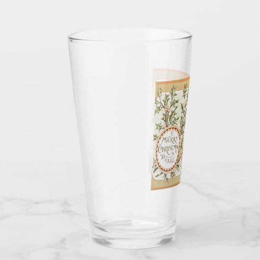 クリスマスホリーかわいらしアンティーク挨拶 タンブラーグラス (右)