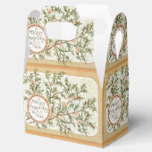 クリスマスホリーかわいらしアンティーク挨拶 フェイバーボックス (オープン)