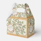 クリスマスホリーかわいらしアンティーク挨拶 フェイバーボックス (正面サイド)