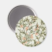 クリスマスホリーかわいらしアンティーク挨拶 マグネット (正面/裏面)