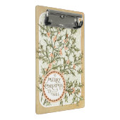 クリスマスホリーかわいらしアンティーク挨拶 ミニクリップボード (アングル)