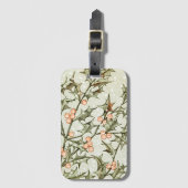 クリスマスホリーかわいらしアンティーク挨拶 ラゲッジタグ (正面縦)