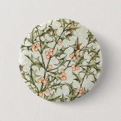 クリスマスホリーかわいらしアンティーク挨拶 缶バッジ (正面)