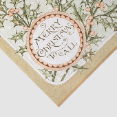 クリスマスホリーかわいらしアンティーク挨拶 薄葉紙 (詳細)