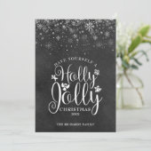 クリスマスホリーすてきスエレガントクリプトカルボード シーズンカード (スタンド正面)