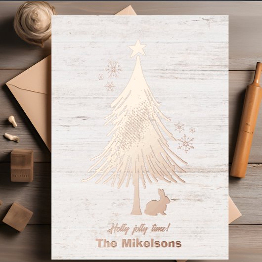 クリスマスホリーすてきタイムウッドランド 箔シーズンカード