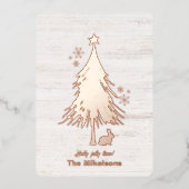 クリスマスホリーすてきタイムウッドランド 箔シーズンカード (正面)