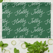 クリスマスホリーすてきティー キッチンタオル (折り畳み)