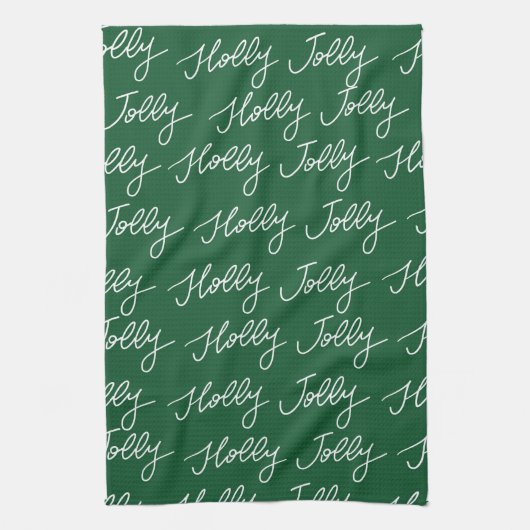 クリスマスホリーすてきティー キッチンタオル (縦)