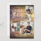 クリスマスホリーすてきフォトコラージュウ素朴ッド シーズンカード (正面)