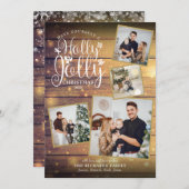 クリスマスホリーすてきフォトコラージュウ素朴ッド シーズンカード (正面/裏面)