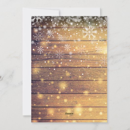 クリスマスホリーすてきフォトコラージュウ素朴ッド シーズンカード (裏面)